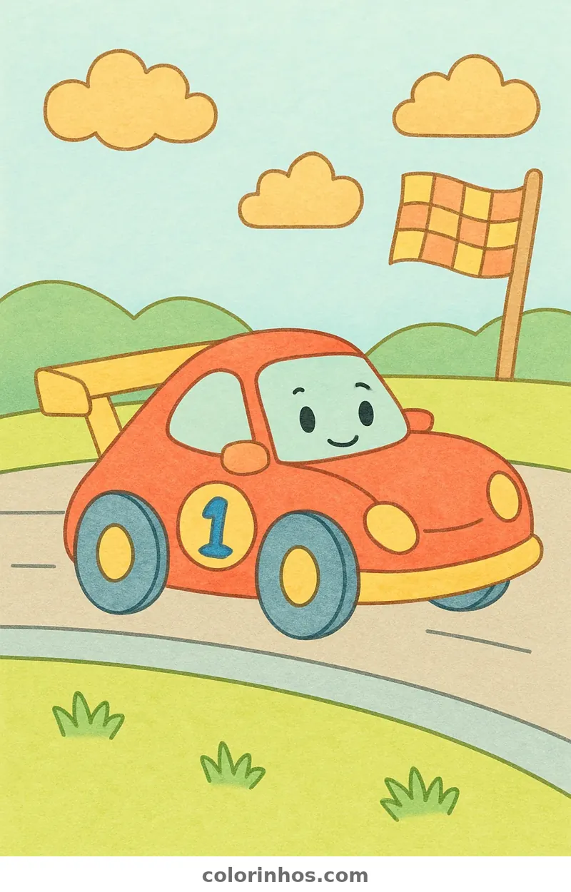 Exemplo colorido: Carro de corrida
