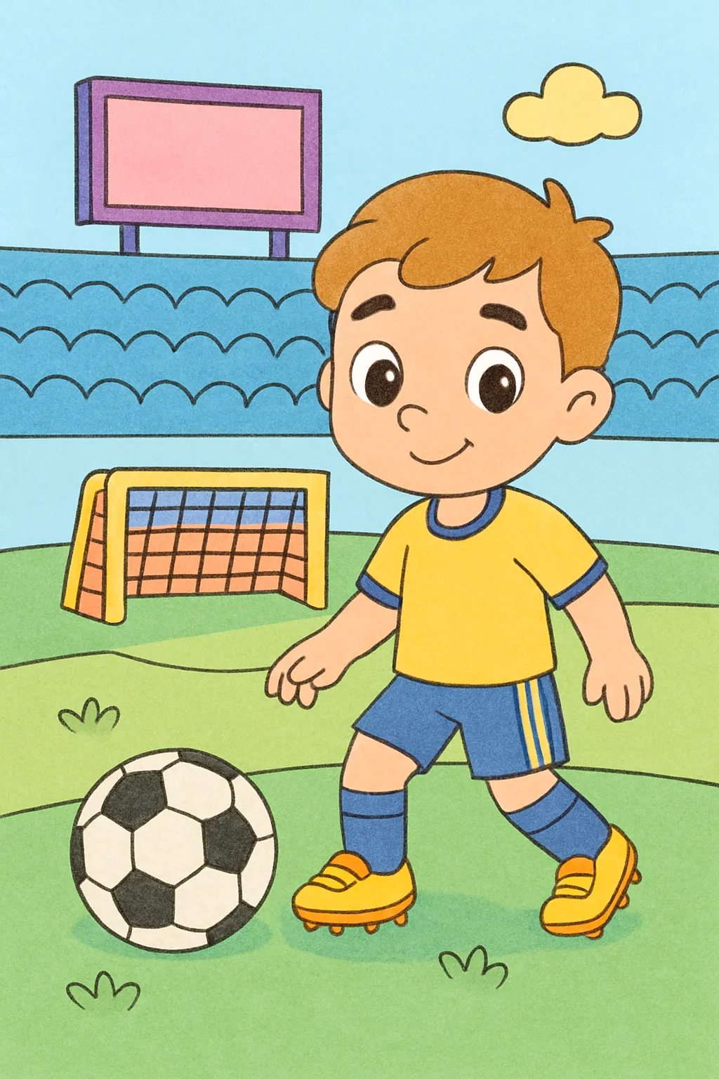 Exemplo colorido: Estádio de futebol