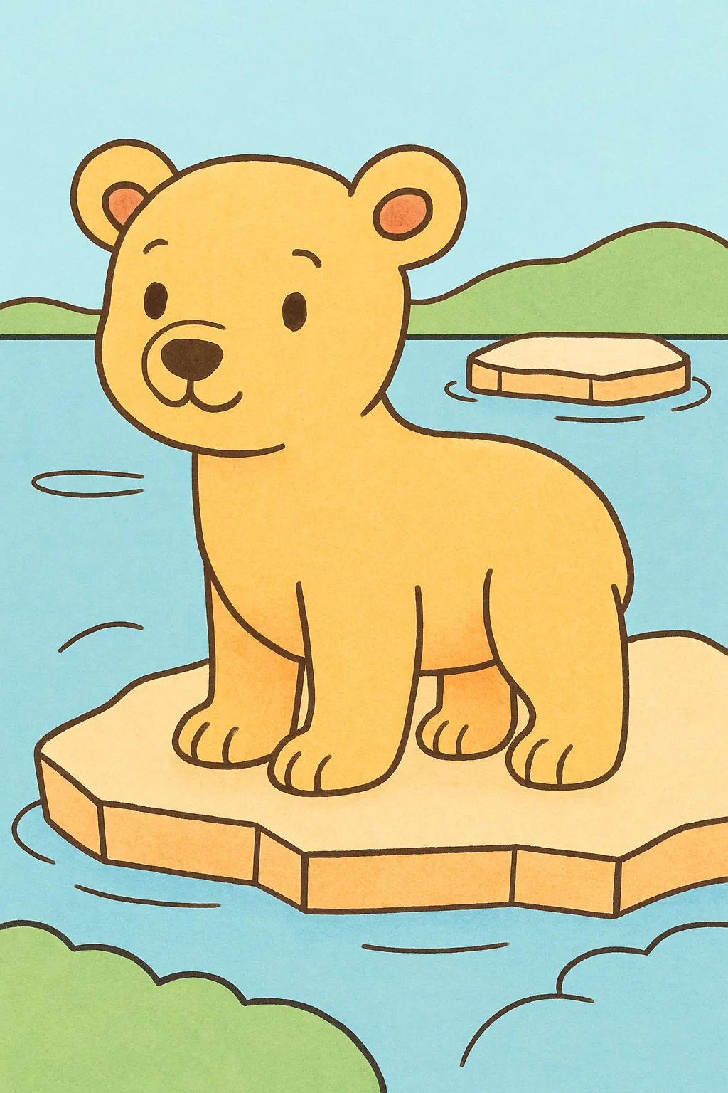 Exemplo colorido: Filhote de urso-polar