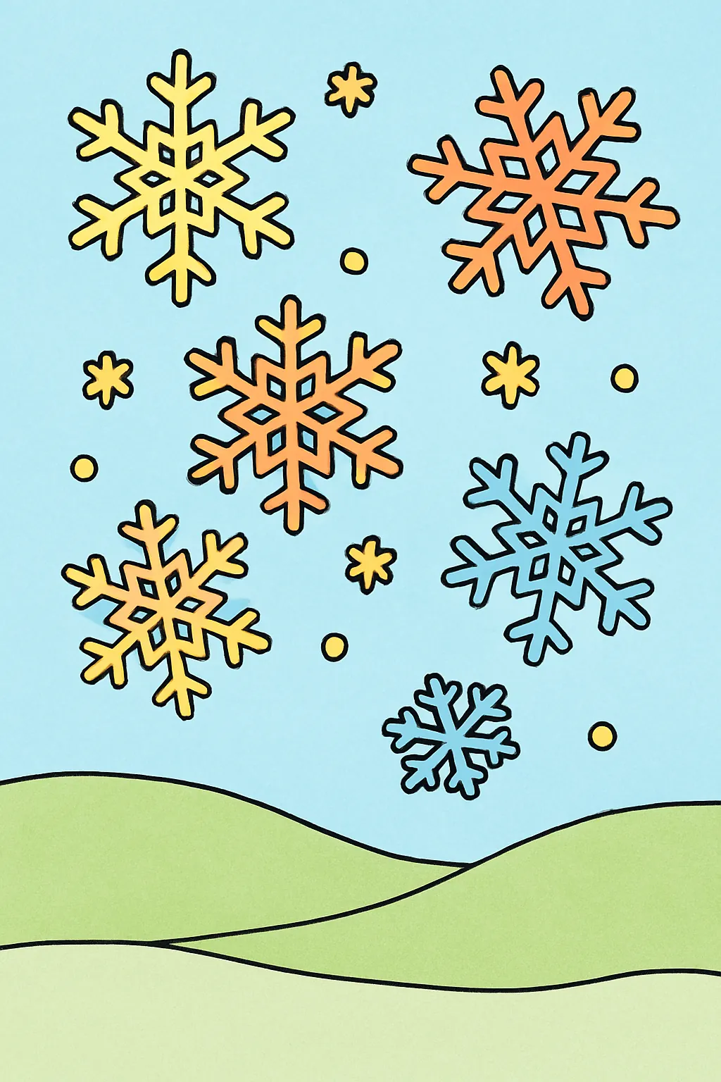 Exemplo colorido: Flocos de neve