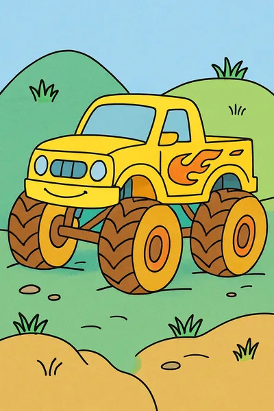 Exemplo colorido: Monster truck