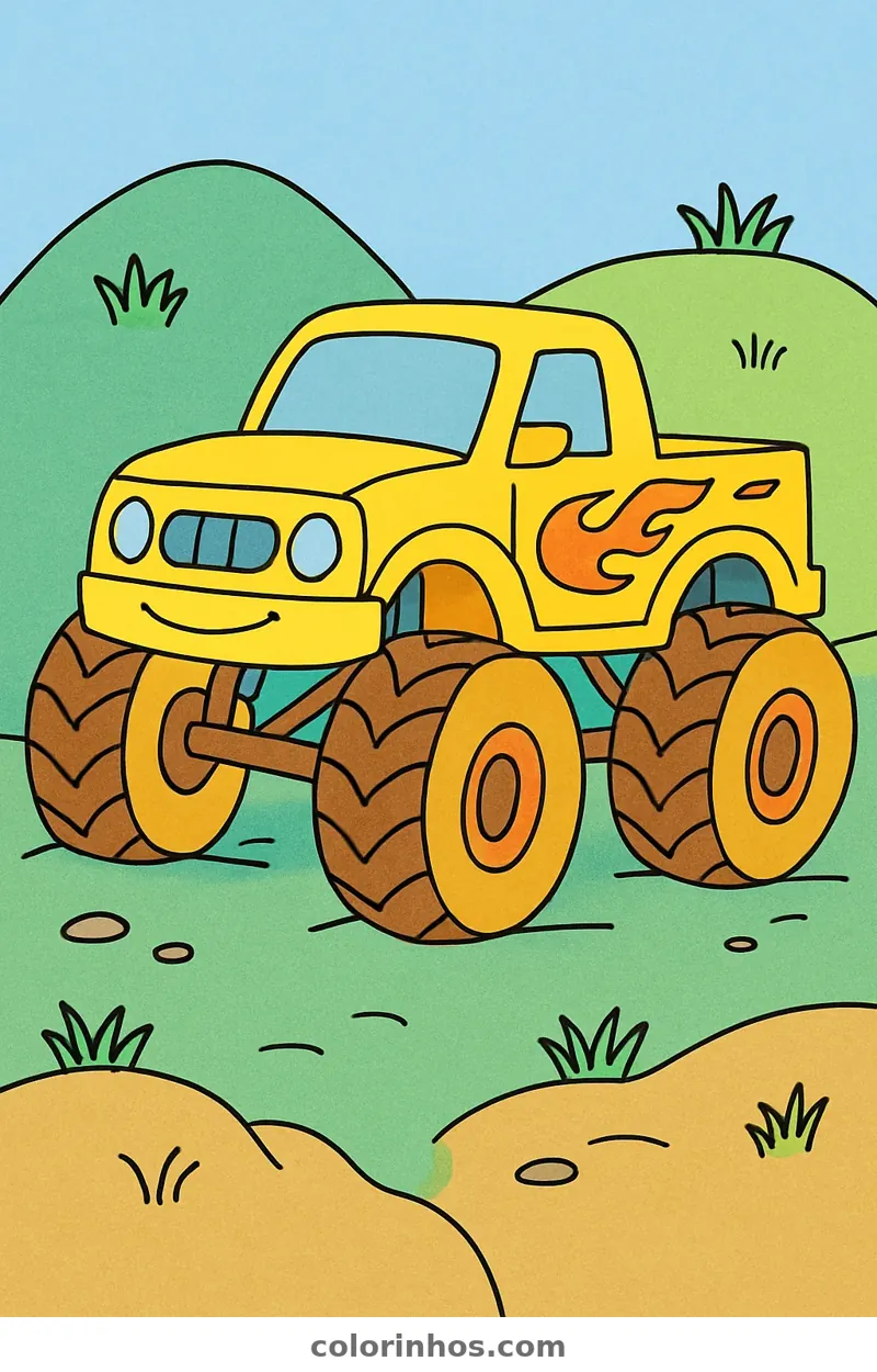 Exemplo colorido: Monster truck
