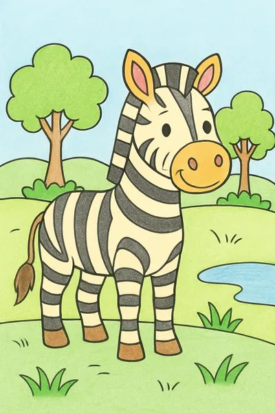Exemplo colorido: Zebra