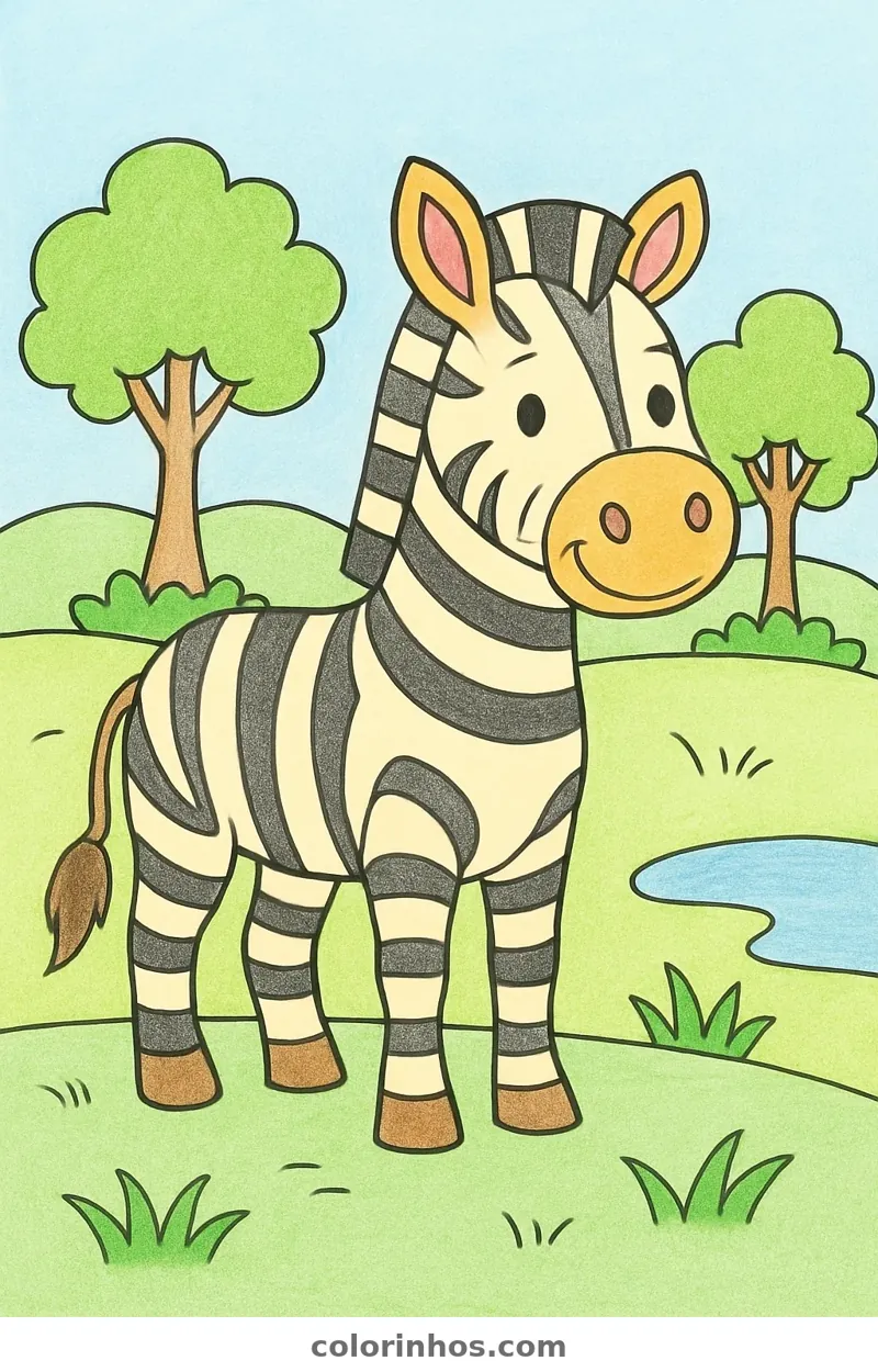 Exemplo colorido: Zebra